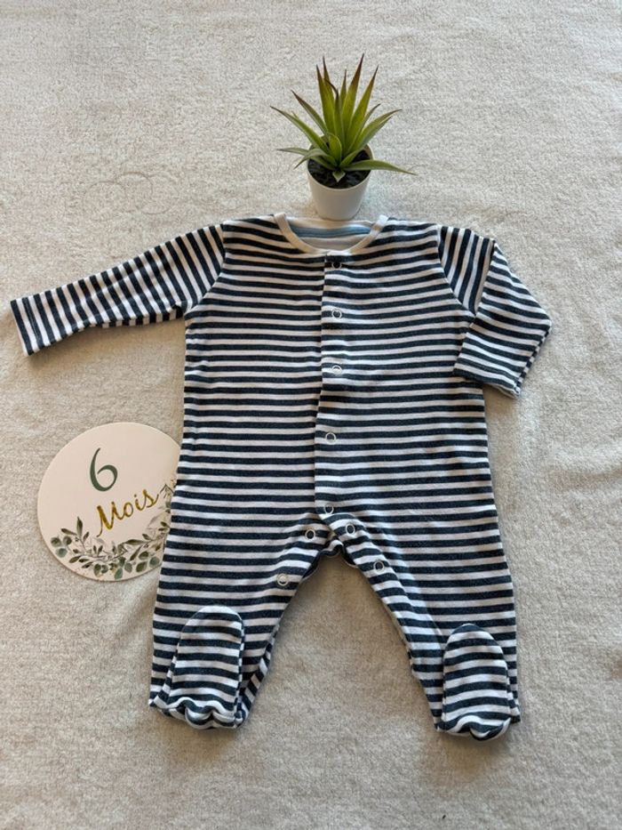 Dors bien pyjama rayé bleu marine