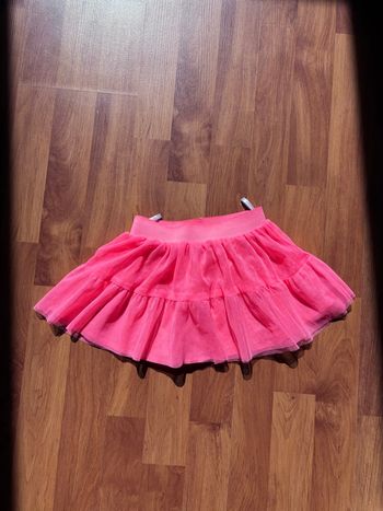 Jupe à volants rose fluo 80cm