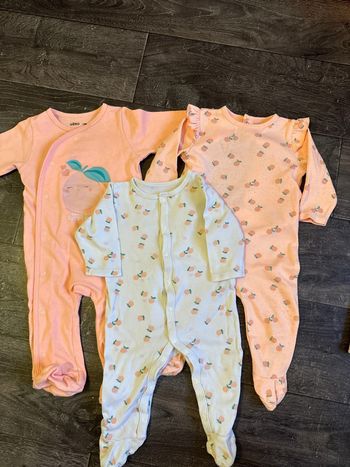 Lot 3 pyjama 6 mois coton