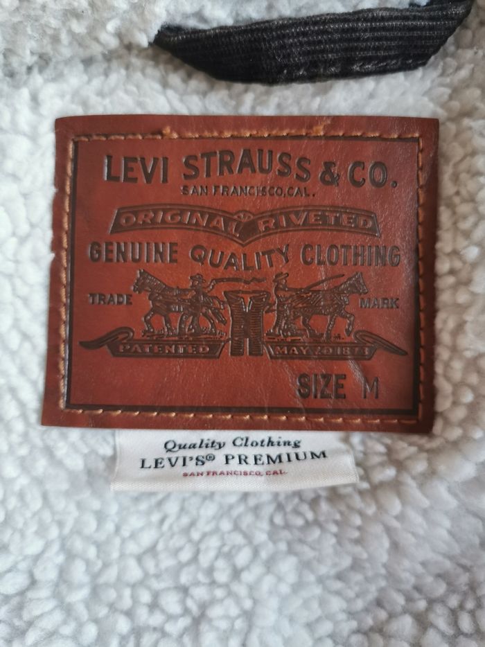 Blouson Levi’s Trucker Sherpa homme – Velours côtelé marron – Taille M - photo numéro 4