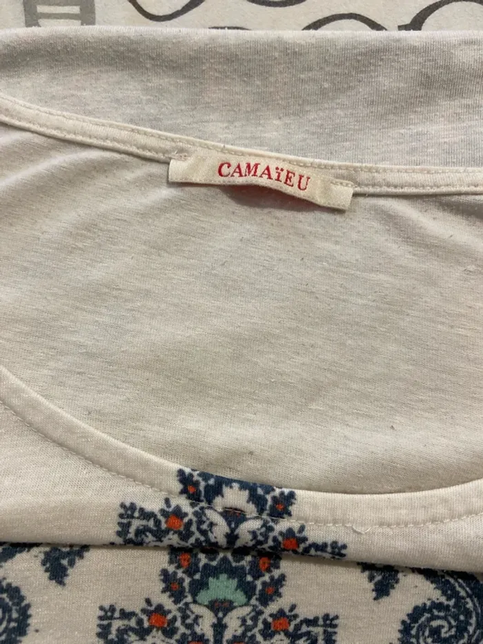 T-shirt à manches courtes imprimé Calaieu Taille 36 - photo numéro 5