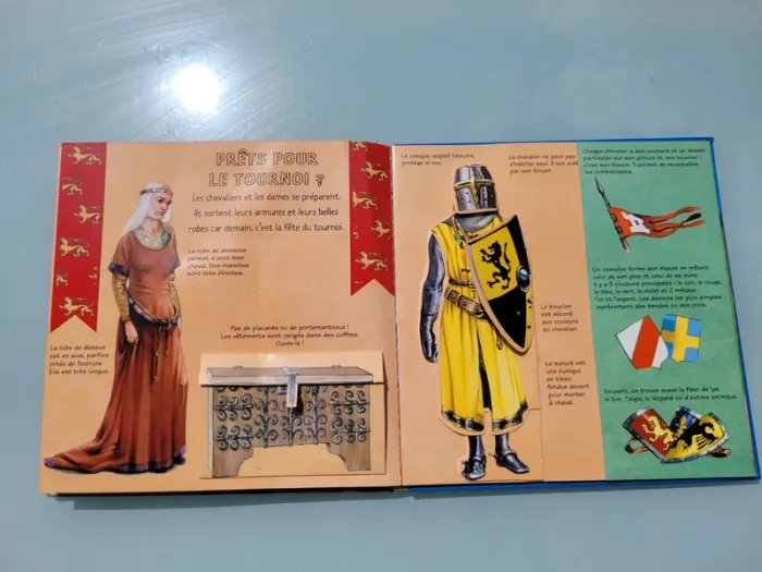 Livre animé de flaps, tirettes.. Kididoc 🛡 Les Chateaux-Forts 🐎 - photo numéro 9