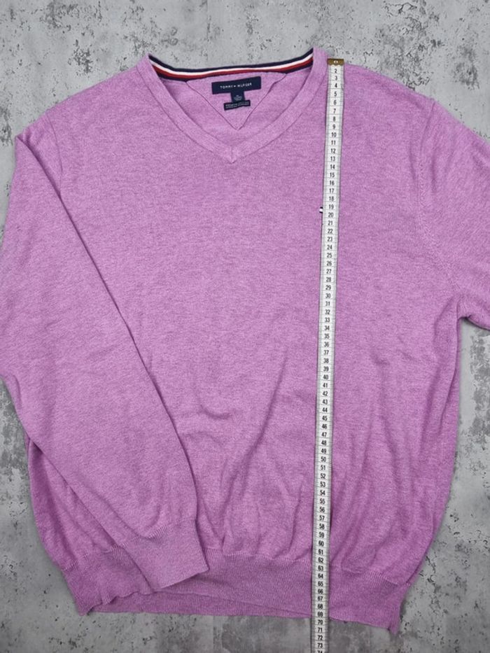 Pull col V Tommy Hilfiger mauve, XL Hommes - photo numéro 6