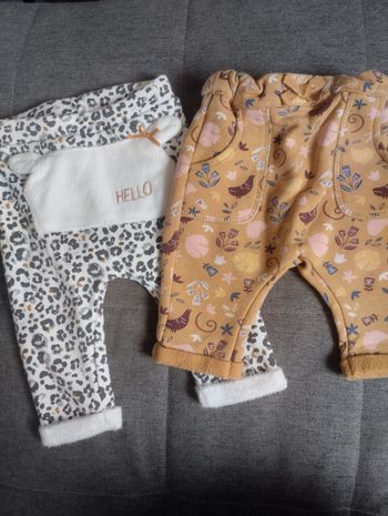 Lot de 2 pantalons bébé fille 3 mois 🍂
