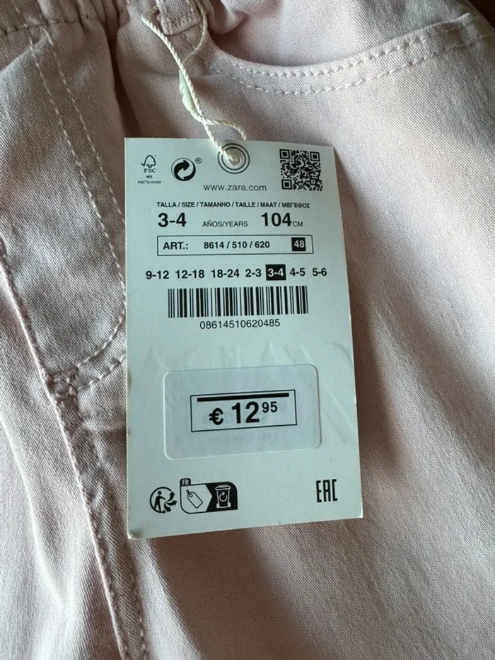 Pantalon taille haute rose pâle NEUF - Taille 4 Ans - photo numéro 6