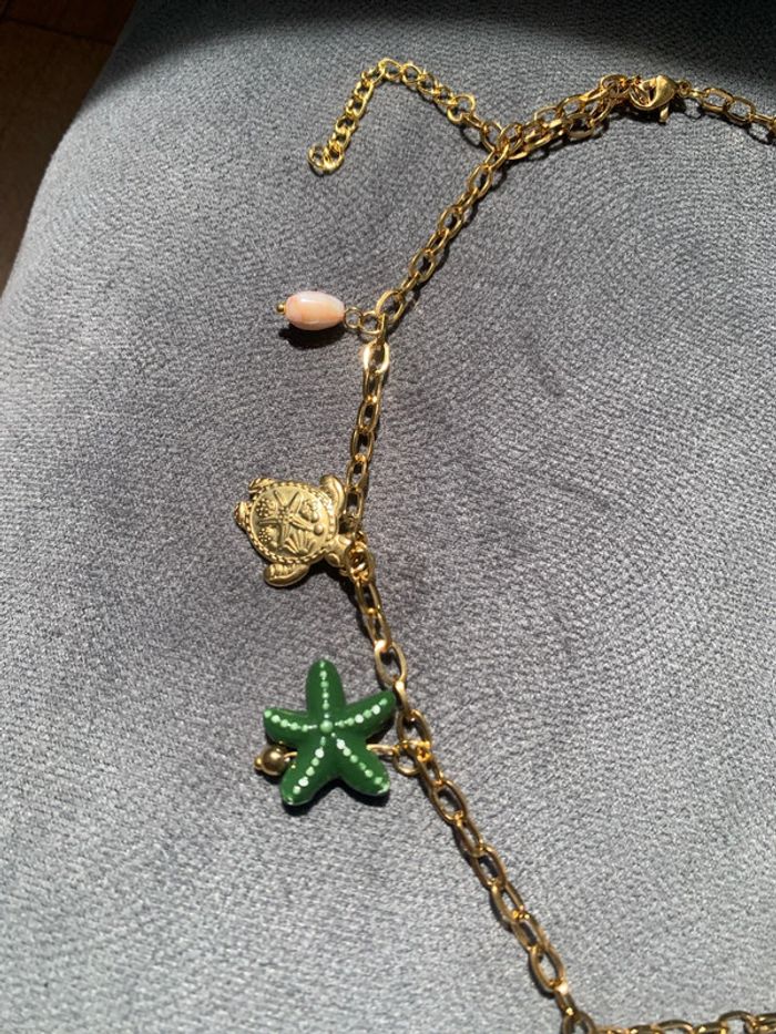 collier acier inoxydable doré - photo numéro 2