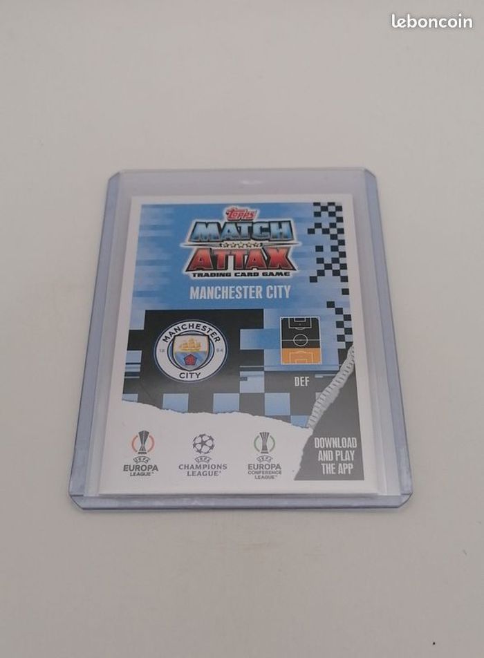 Carte Topps Match Attax 2023-24 100 CLUB John Stones n°483 Manchester City. - photo numéro 3