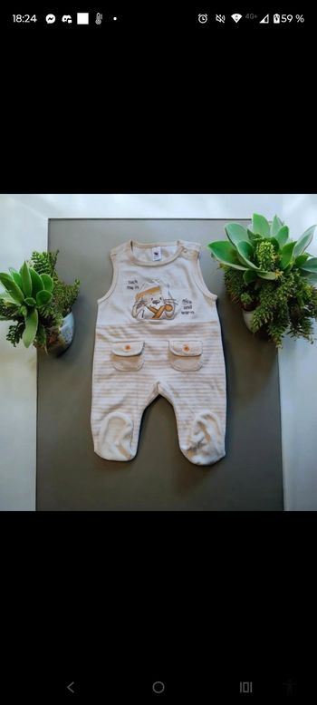 Pyjama salopette garçon 1-3mois