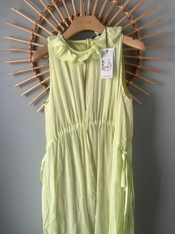 Magnifique robe été Carven modèle Crepon taille 38 neuve avec étiquette - photo numéro 3