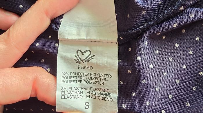 PHARD Robe Patineuse Polyester Bleu Marine à Pois Taille S - photo numéro 6