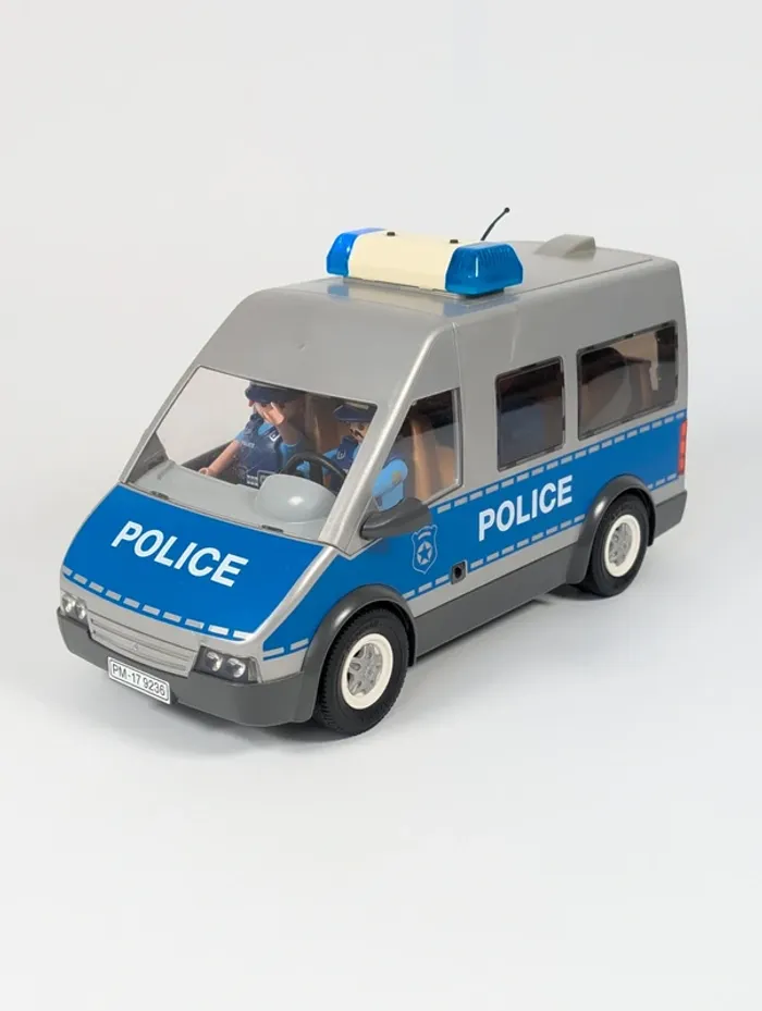 Playmobil Fourgon de policiers avec matériel de barrage - photo numéro 8