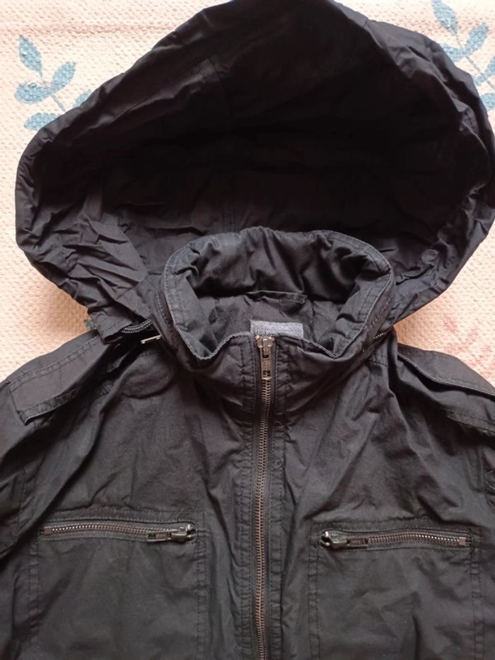 Veste noir homme S h&m multipoches capuche - photo numéro 6