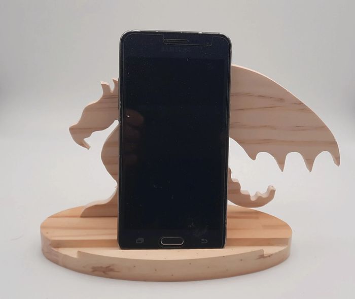 Support en bois pour téléphone - photo numéro 2