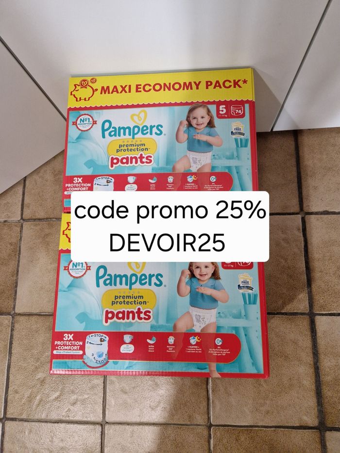 148 couches culotte Pampers premium protection taille 5