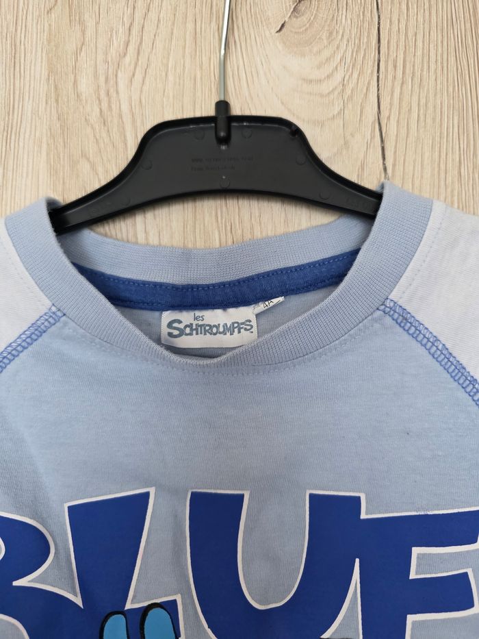 TEE-SHIRT GARÇON LES SCHTROUMPFS TAILLE 4ANS - photo numéro 4