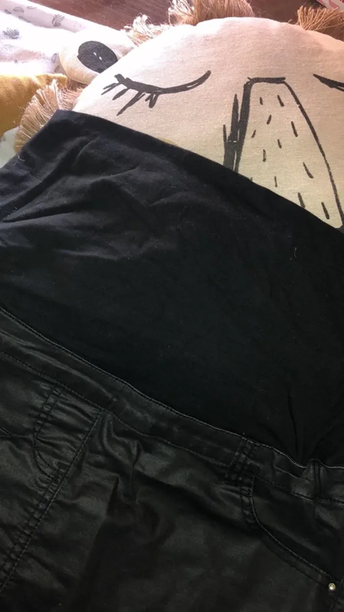 Jupe similicuir de grossesse taille 34 Premaman - photo numéro 2