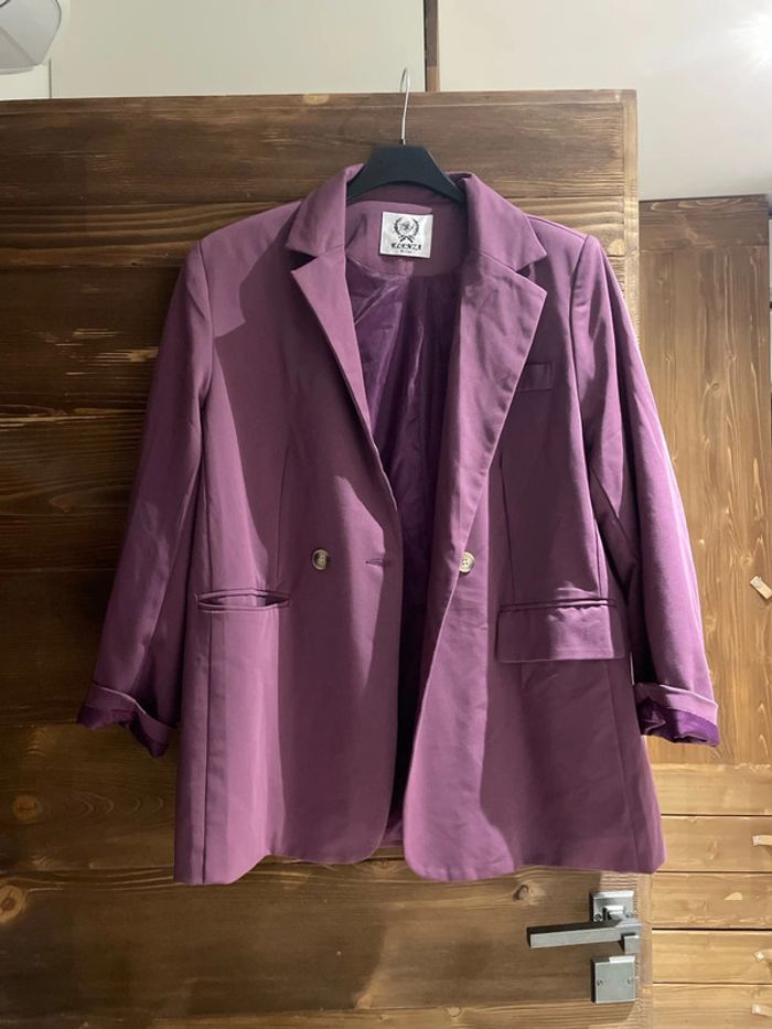 Veste de blazer oversized violet