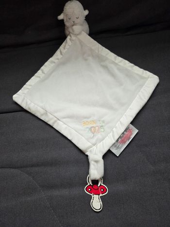 Doudou mouton blanc avec mouchoir Born In 2025- Primark