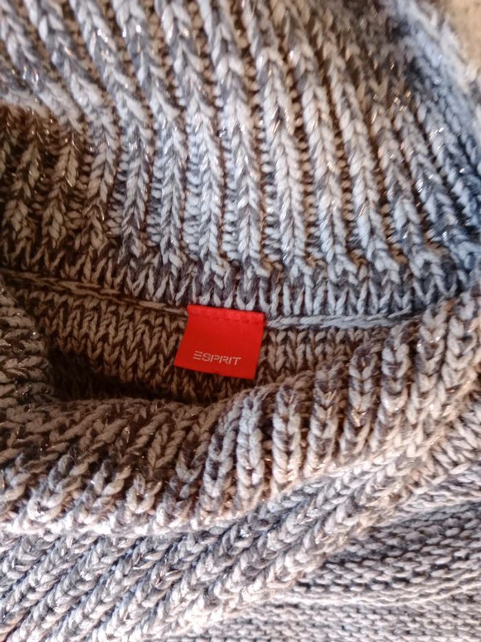 Pull fille 12 13 ans gris chiné avec fil métallisé c 15 - photo numéro 3