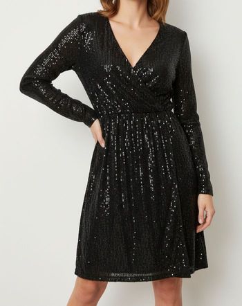 Robe noire paillette 