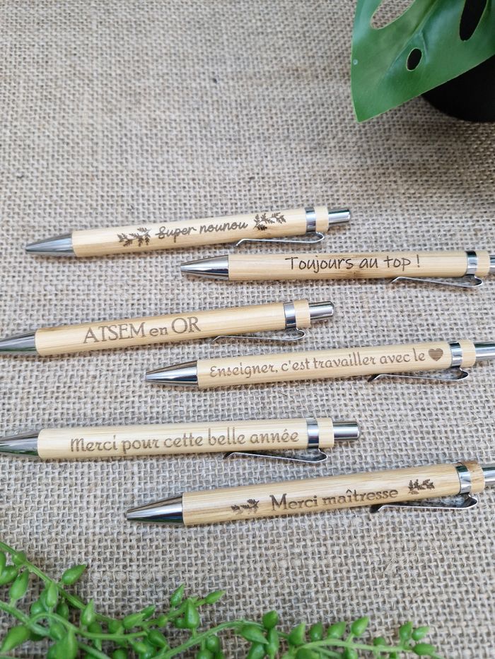 Porte stylo fleur + stylo gravé - photo numéro 8