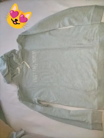 Pull à capuche vert Decathlon L