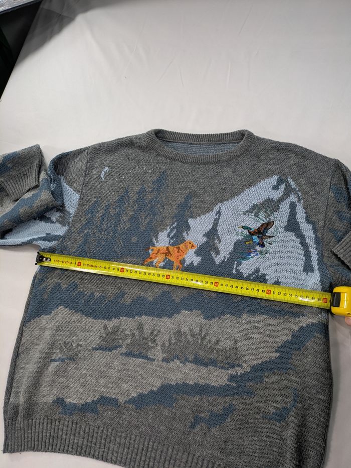 Pull vintage thème chasse taille L - photo numéro 6