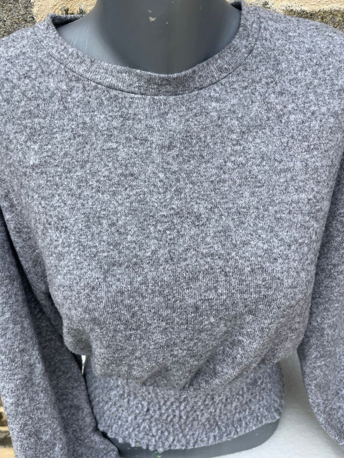 Pull en maille fine gris - Zara - photo numéro 2