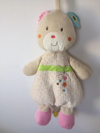 Peluche ours à suspendre range pyjama NEUVE