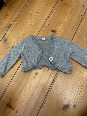 Gilet pailleté argenté