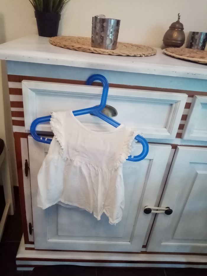 Tunique a volant blanc (primark) fille, 2/3 ans