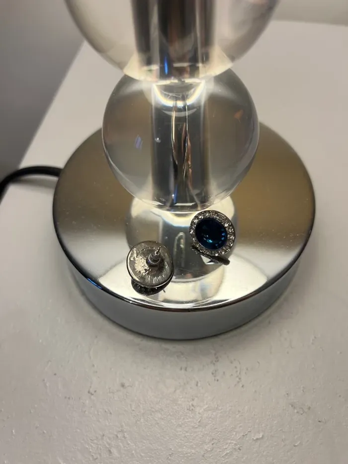 Boucles d’oreilles bleues diamants - photo numéro 2