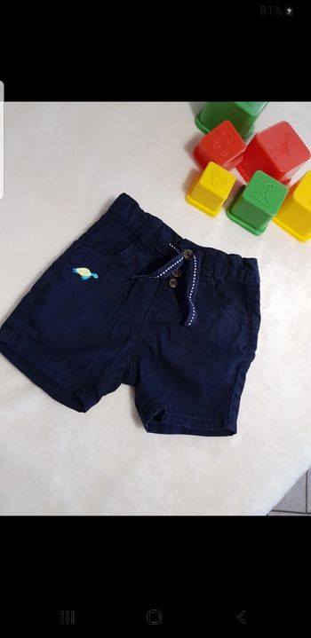 Short bébé taille 3 mois