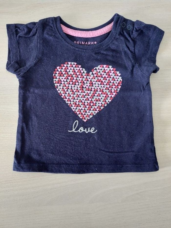 Tee-shirt manches courtes fille 3 mois