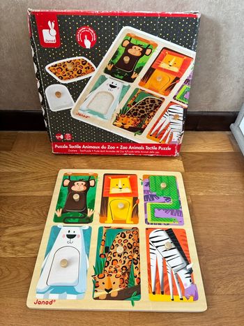 Puzzle tactile animaux du zoo 