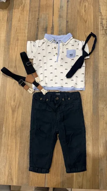 Polo manches courtes et pantalon