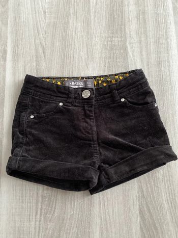Short en velours noir orchestra 3 ans
