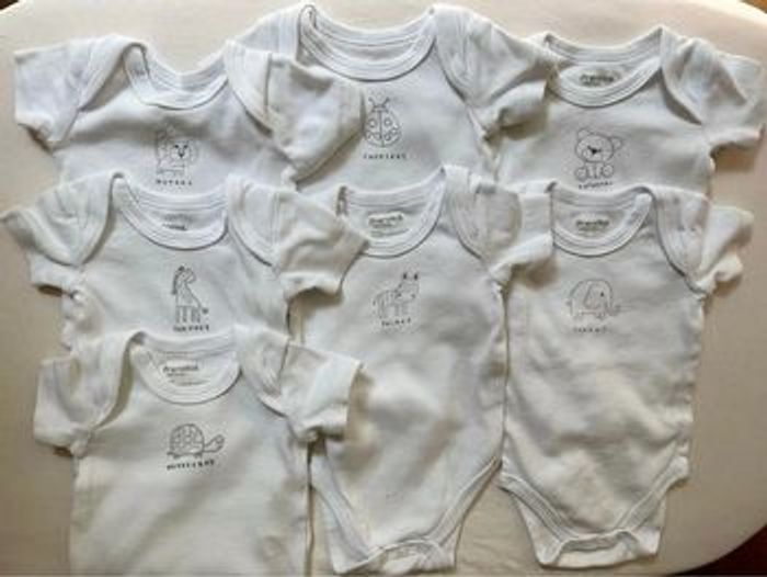 Lot 7 bodies manches courtes 1 mois