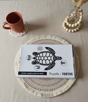 Puzzle en bois murale 🤎 Tortue 🐢