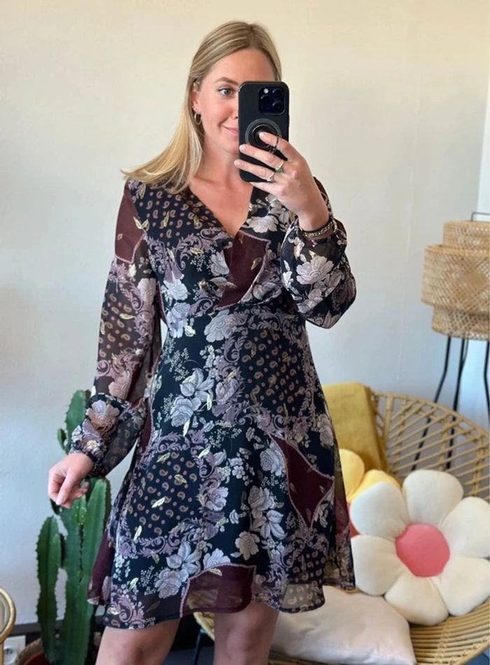 Robe à motifs floraux et paisley, taille 34 - Morgan - photo numéro 3