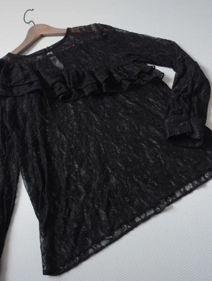 Chemise bohème dentelle noire 38/40 - photo numéro 2