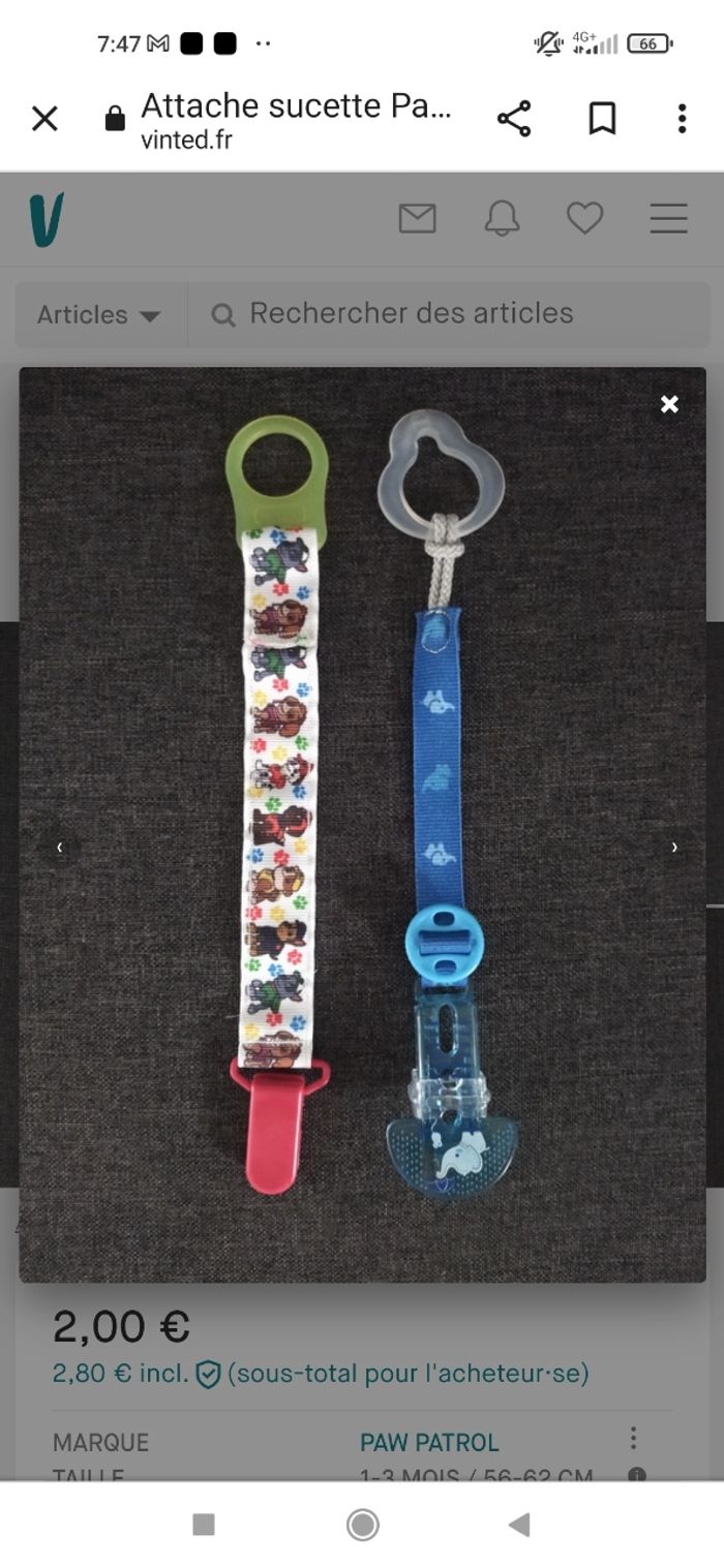 Attaches sucettes - photo numéro 3