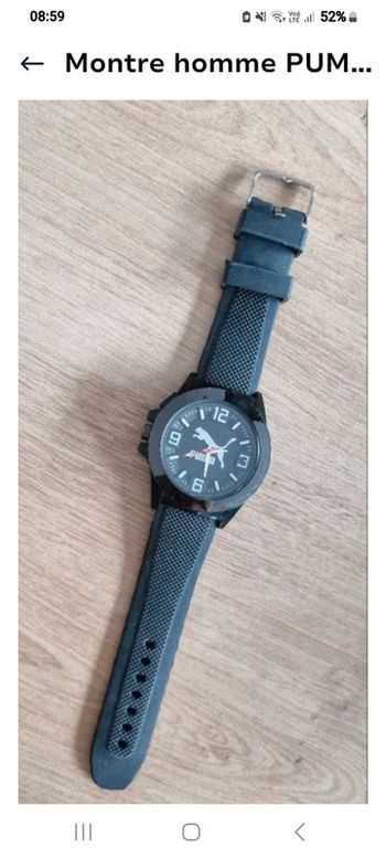 Montre puma homme neuf noir