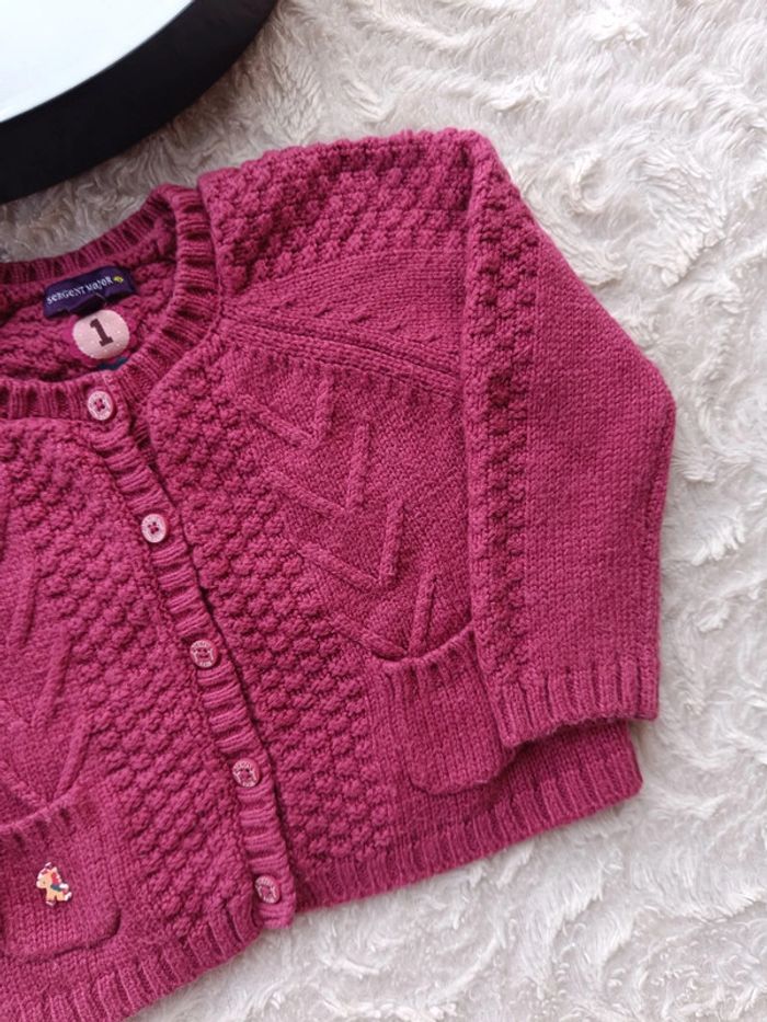 Gilet maille Fille 9 mois Sergent major - photo numéro 4
