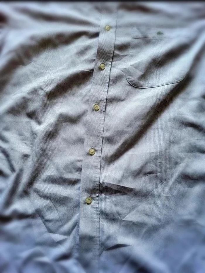 Chemise Lacoste à manches courtes, logo brodé, 100 % coton, taille M 41 - photo numéro 5