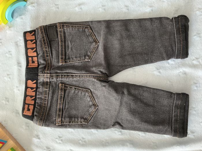 jean noir gris taille élastique 12 mois catimini doublé - photo numéro 9