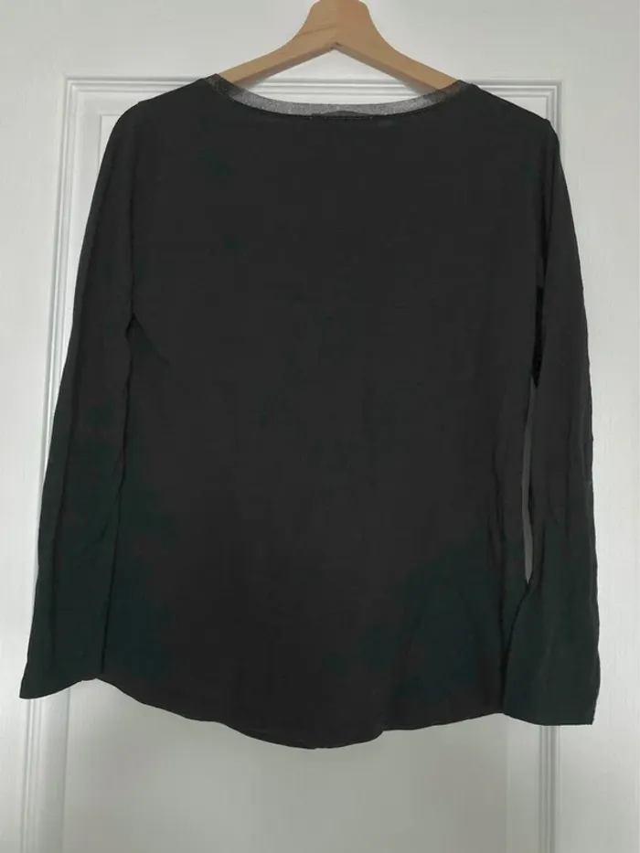 Tshirt manches longues noir Promod - photo numéro 3