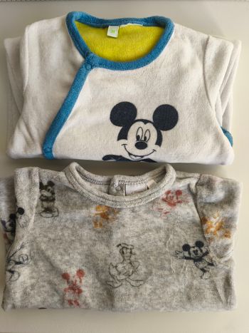 Lot de 2 pyjamas Mickey 3 mois