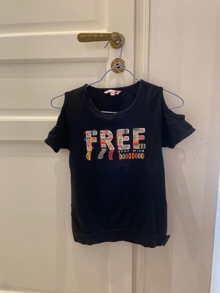 Tee shirt été fille épaulé dénudées 12 ans boboli