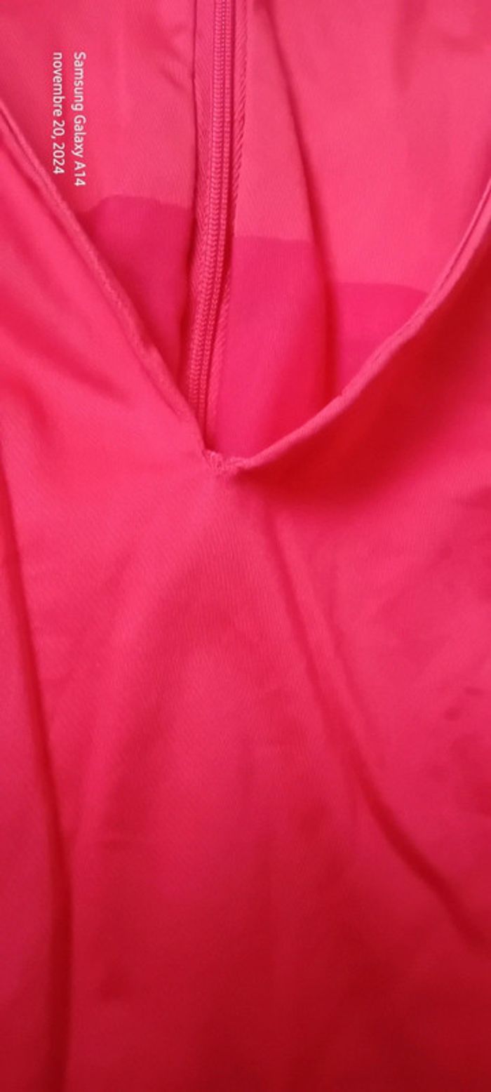 Robe chic rouge décolleté V femme 42 bon prix collection - photo numéro 11